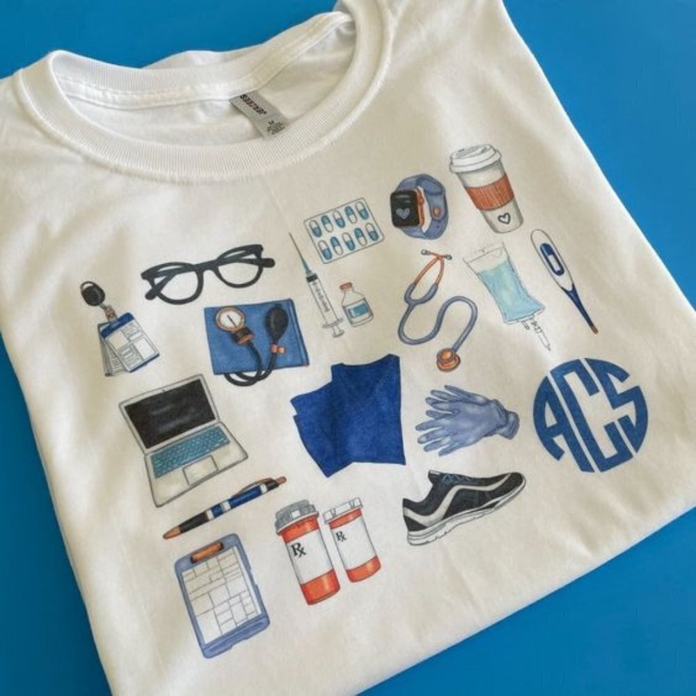 Monogram Medical Essentials Tshirt Nursing Unisex Shirt Medical Loving Shirt